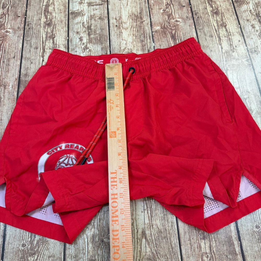 Overtime City Reapers Athletic Shorts Mens Small Red Basketball Graphic - Picture 10 of 11